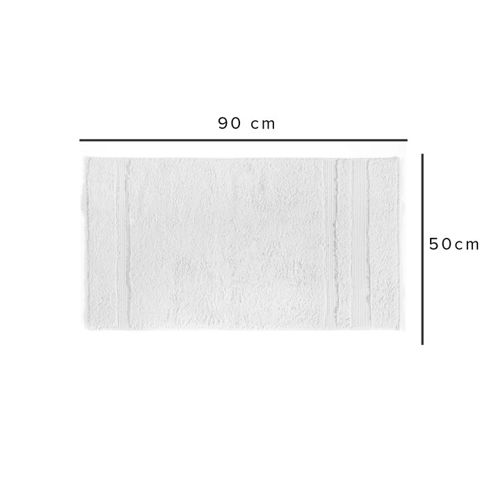 Mijölnir Toalla de Manos London, Blanco - 60% Algodón / 40% Bambú, Suave y Absorbente (50 x 90 cm)